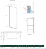 Radaway Nes Black Pnj Factory parawan nawannowy 60cm lewy czarny mat/szkło przejrzyste 10011060-54-55L